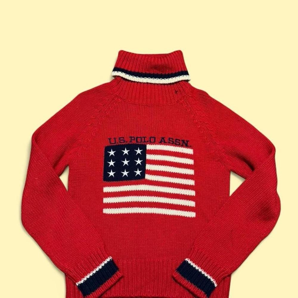 U.S. Polo Assn. Turtleneck Flag Sweater